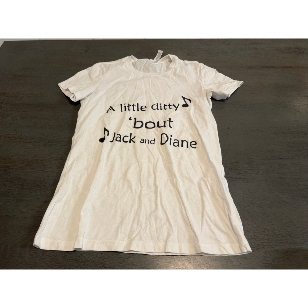 Bella Canvas Jack and Diane Little Ditty Graphic T-Shirt White Large L Tee